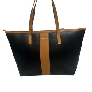 Tahari Black and Tan Tote Bag New Without Tag